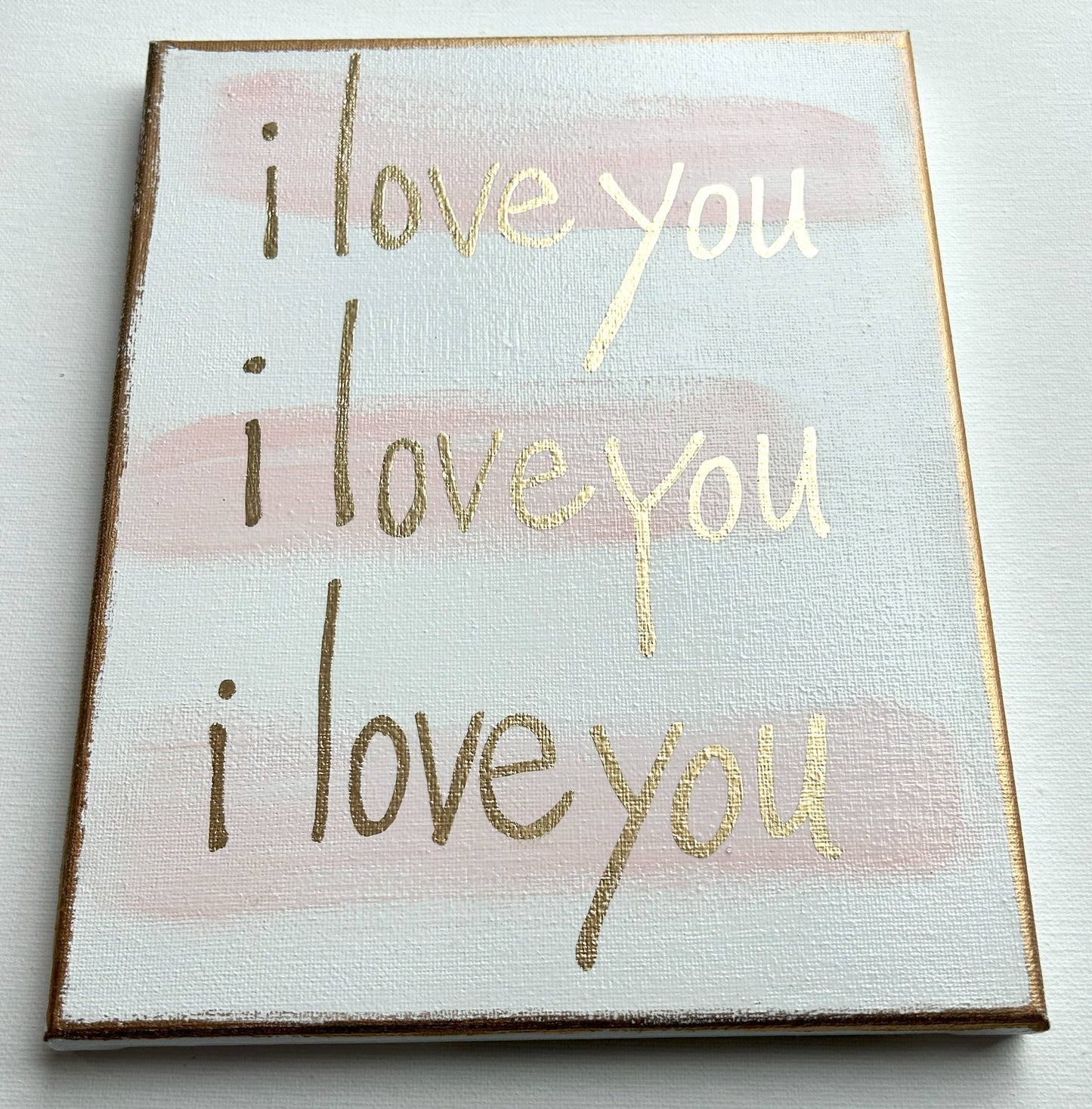 I love you i love you i love you 8x10 canvas