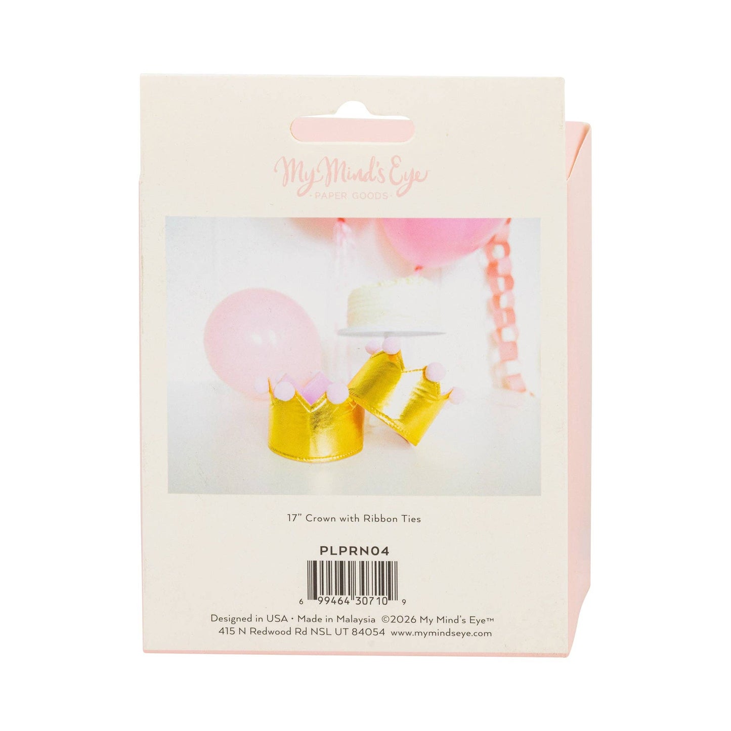 Gold & Pink Princess Birthday Crown