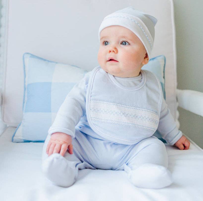 Baby Boy's Smocked Argyle Bib
