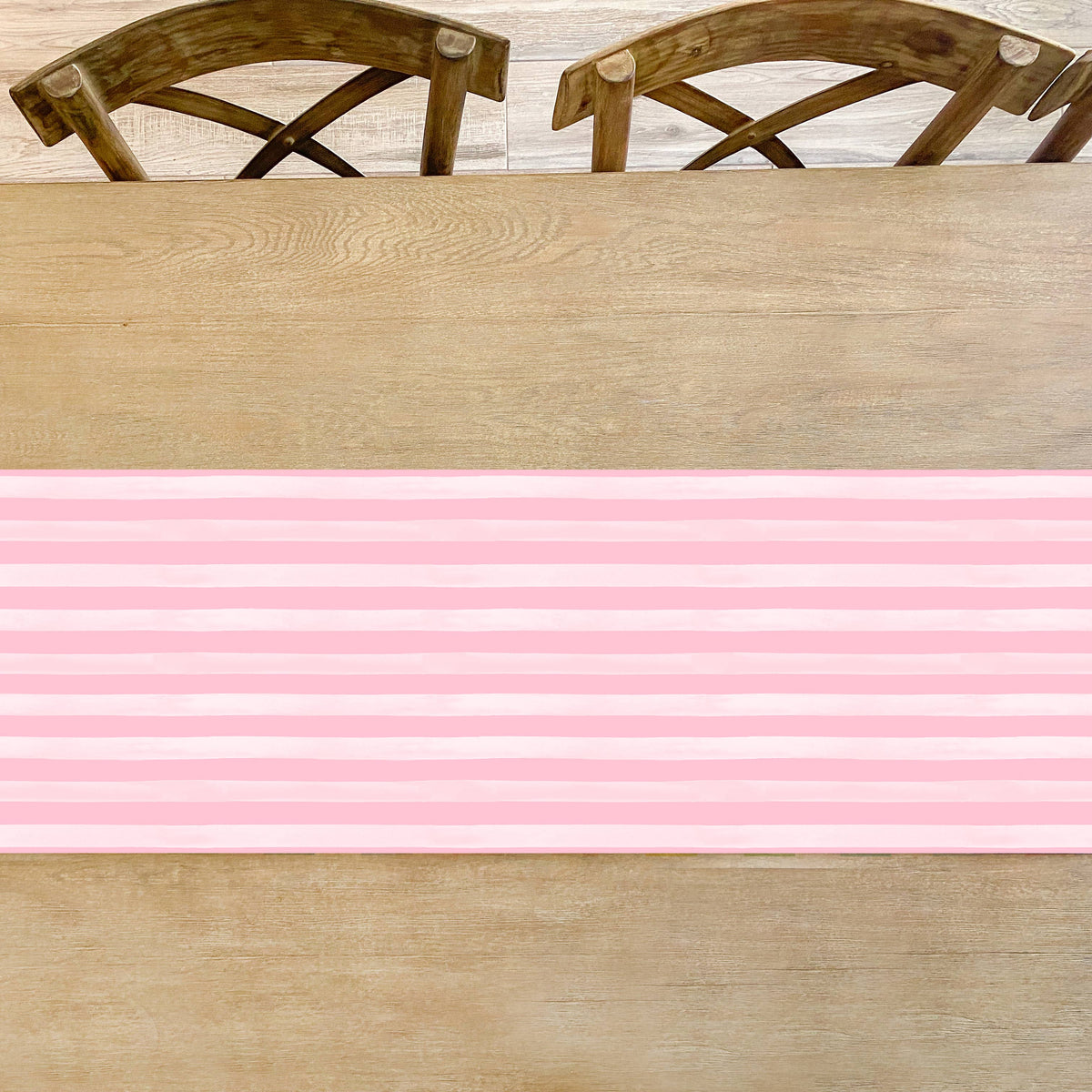 Pretty Pink Stripe Paper Table Runner