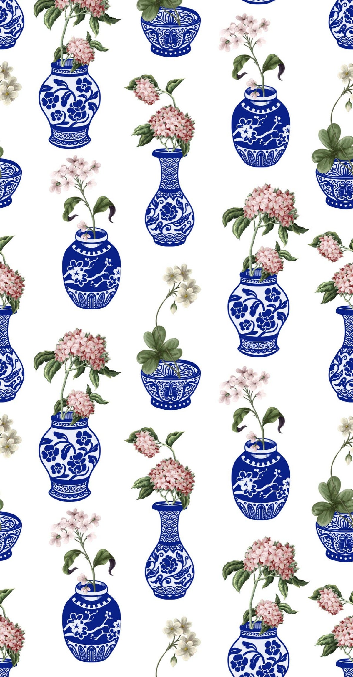 Chinoiserie Hydrangeas Printed Guest Towel (16ct)
