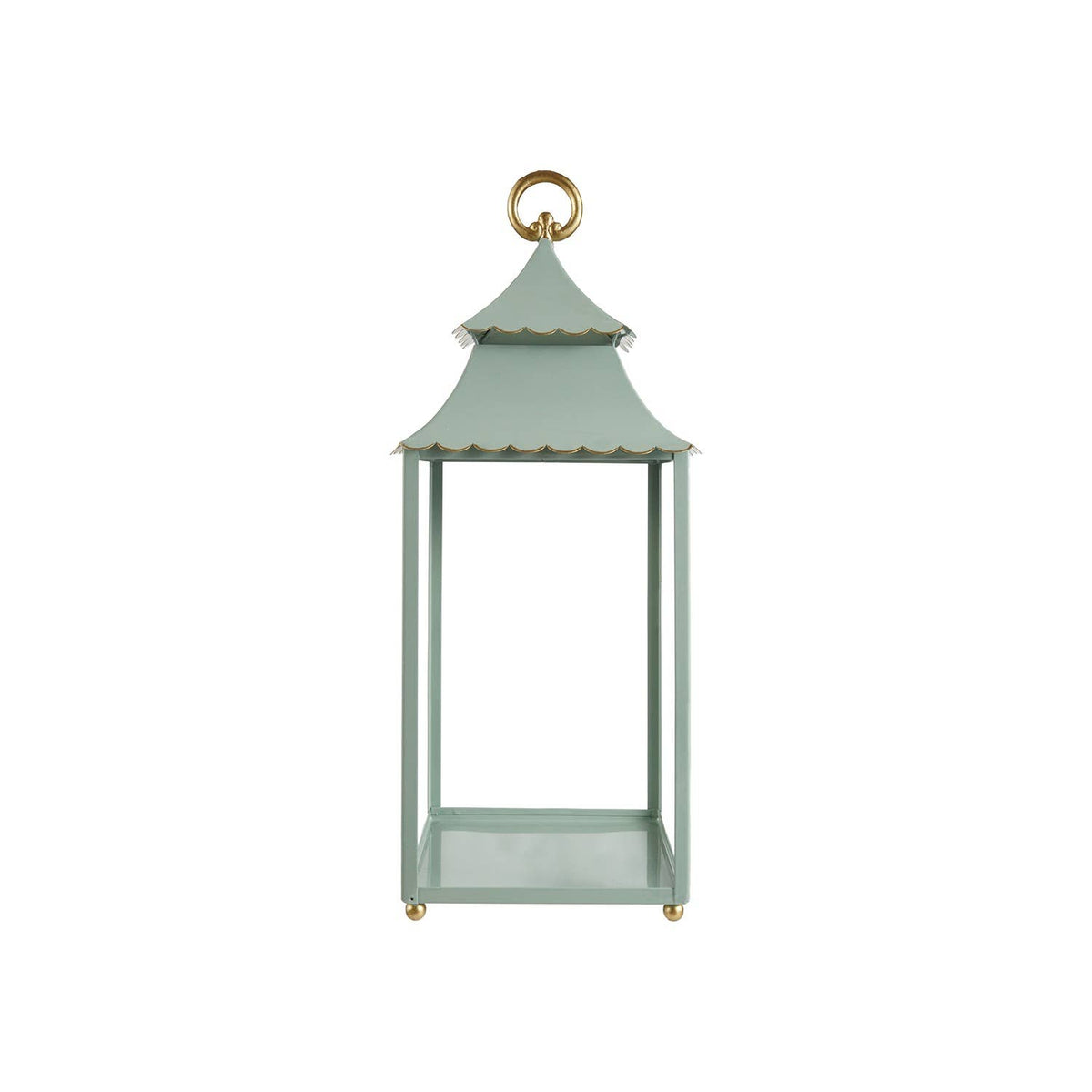 Scalloped Metal Lantern Mint