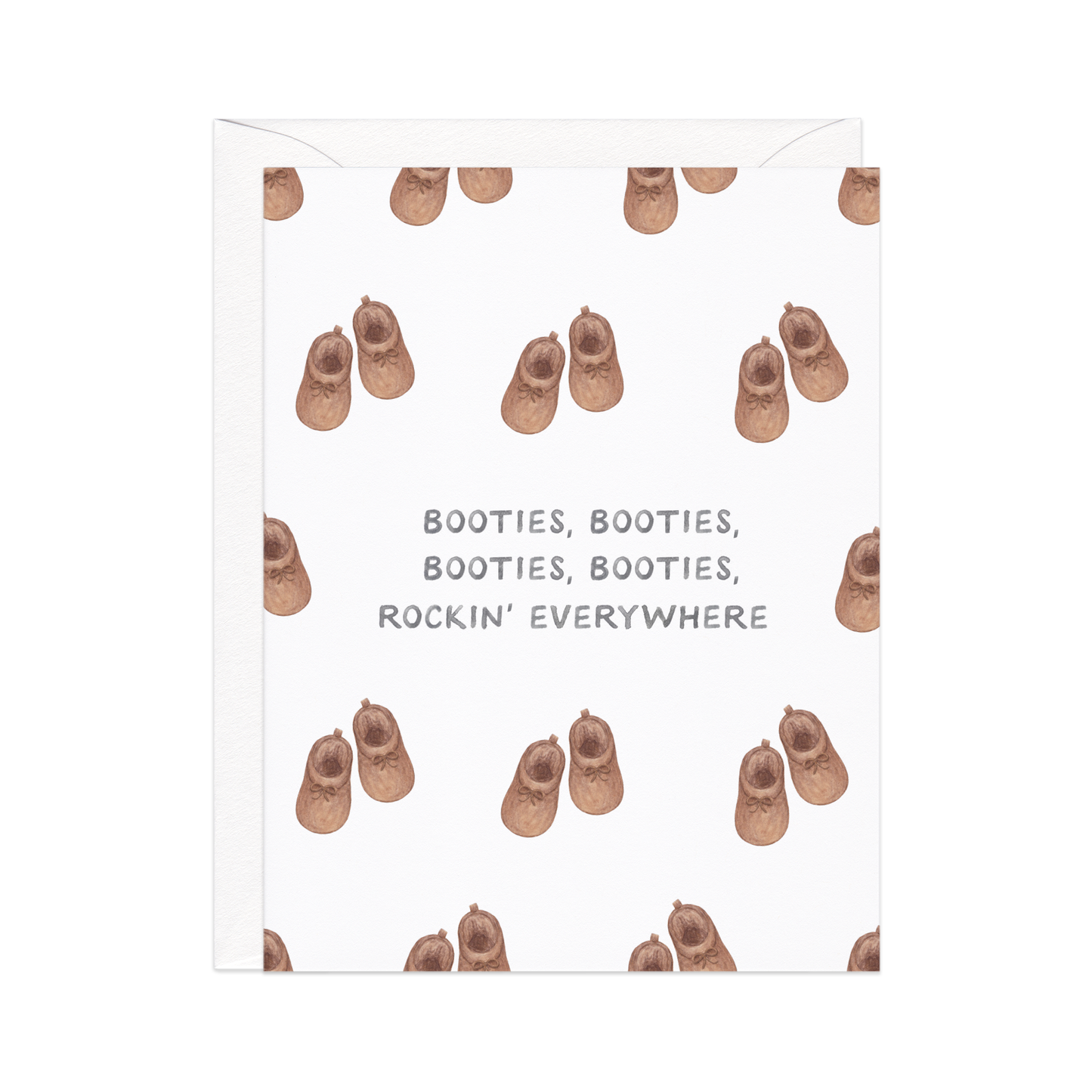 Miss New Booties New Baby Greeting Card