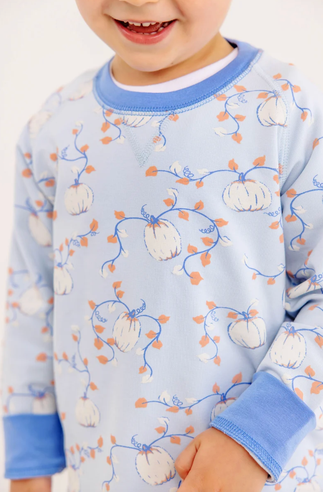 Boys Cassidy Comfy Crewneck Gourd-geous (Buckhead Blue)