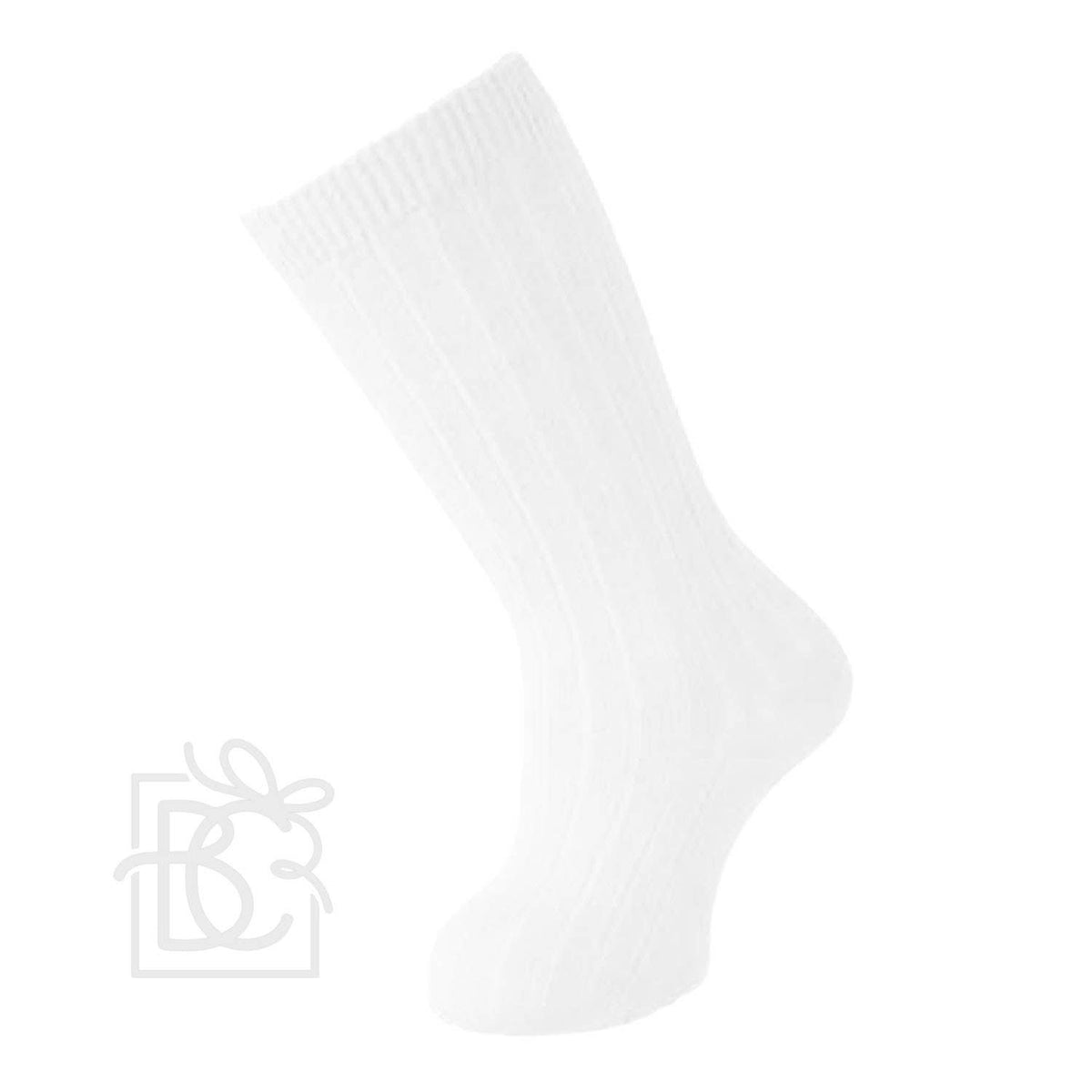 Ribbed Cotton Knee Socks