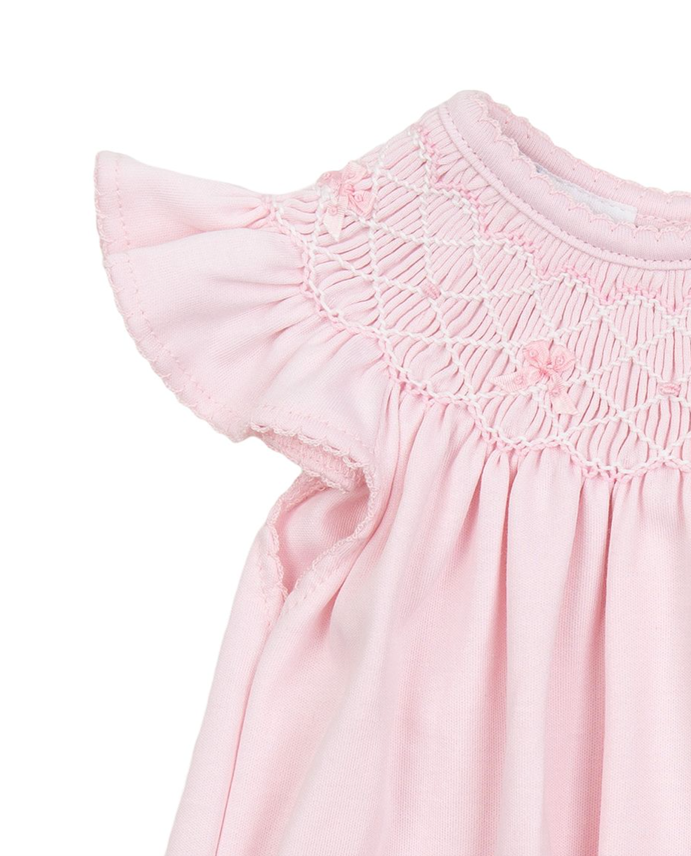 MB Ameila's Classics Pink Solid Bishop Flutters Bubble