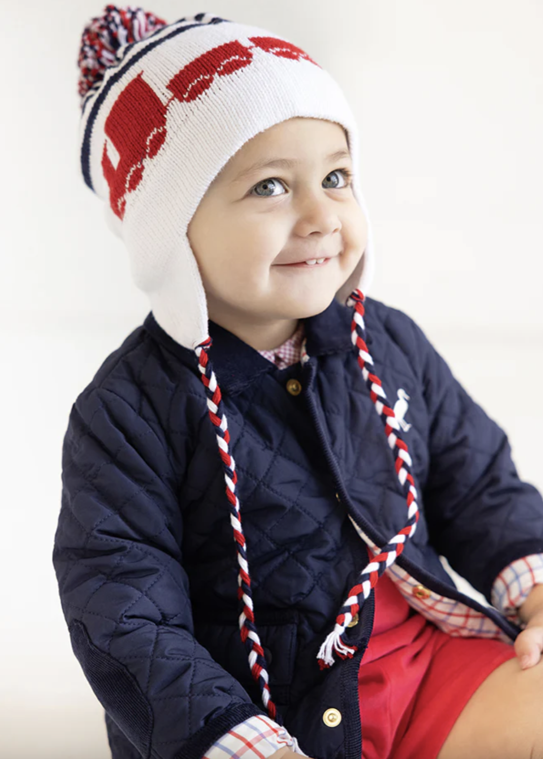 TBBC Caldwell Quilted Coat- Nantucket Navy with Palmetto Pearl