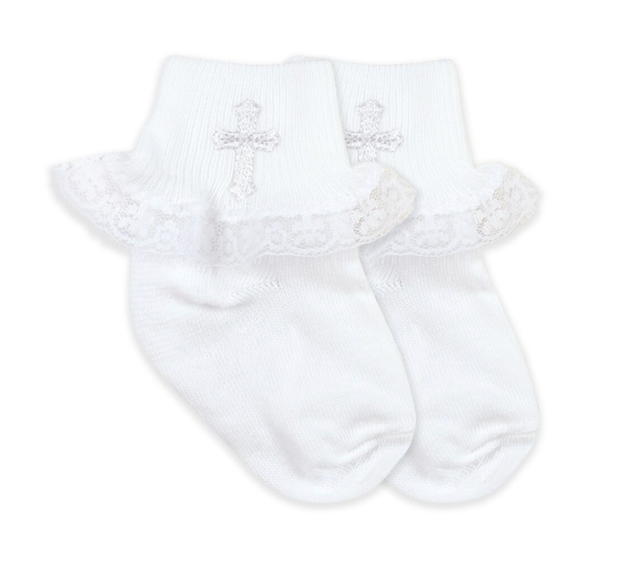 Jefferies Christening Lace Socks Smooth Toe 1 pair
