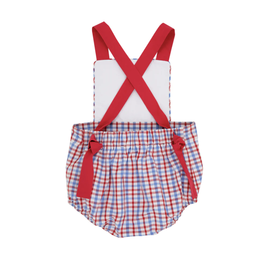 TBBC Sayre Sunsuit Provincetown Plaid/ Richmond Red