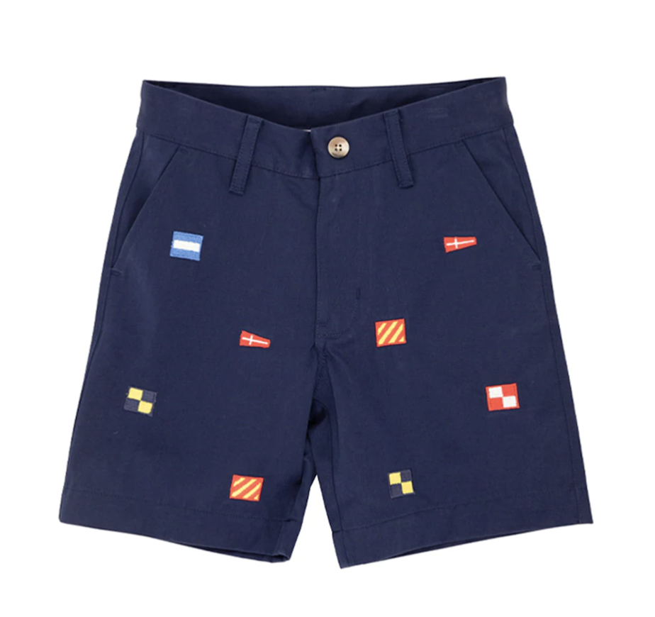 TBBC Critter Charlie Chinos Nantucket Navy/Flags/Multi