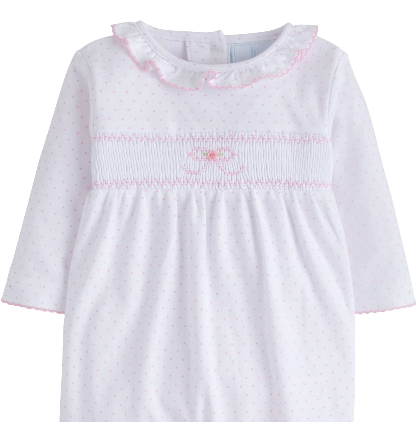 LE Smocked Footie - Bow