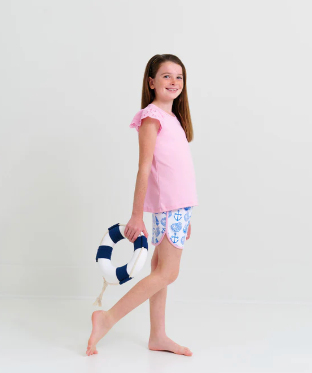 TBBC Ellens Eyelet Top Pier Party Pink