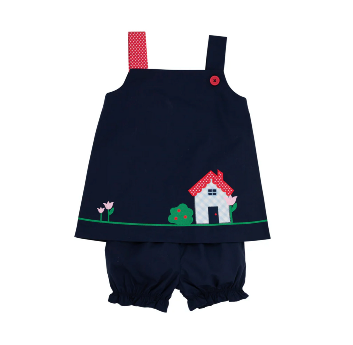 TBBC Jillian Jumper Set- House Nantucket Navy/ Richmond Red Microdot