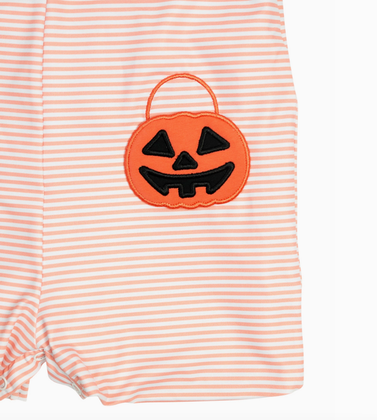 Smockingbird Jackolantern Pockets Striped Knit Shortall