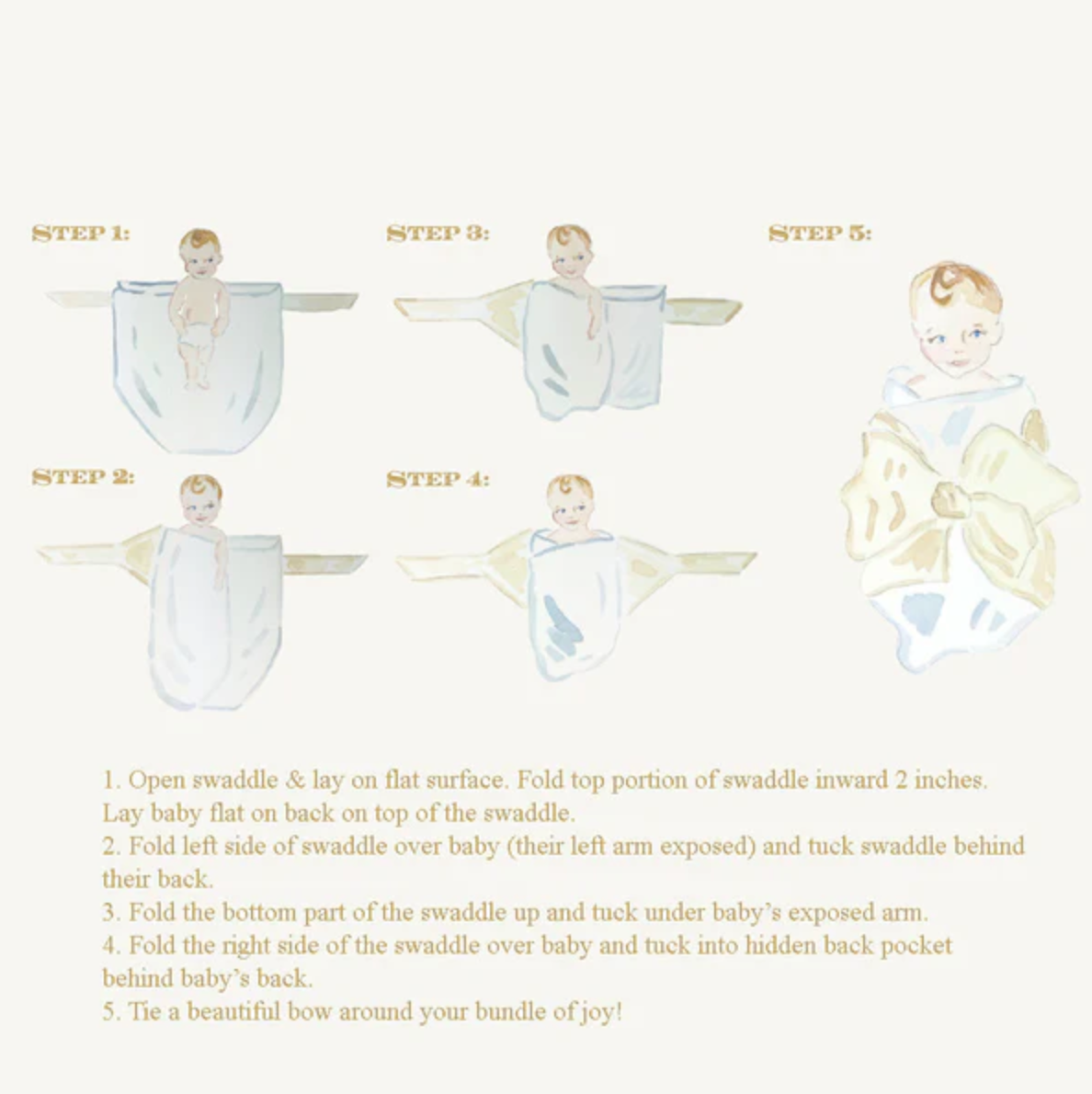 TBBC Bow Swaddle - Pink or Blue