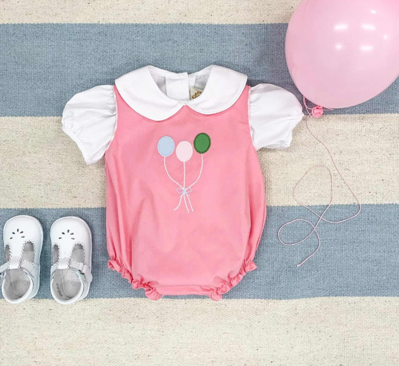 TBBC Maudes Peter Pan Collar Onesie/Shirt White - Broadcloth Short Sleeve