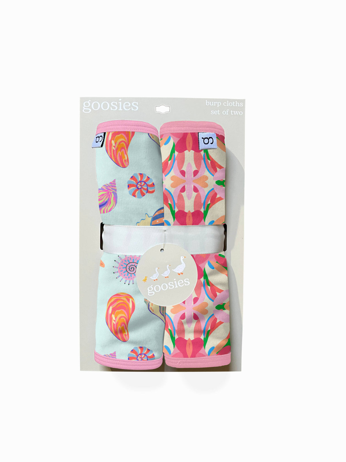 Goosies Beach Seashells Burp Cloth Set