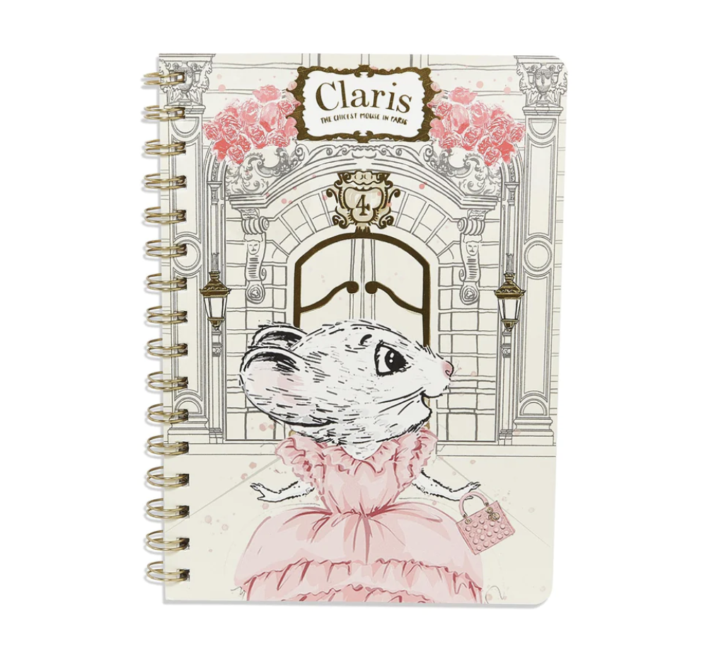 Claris The Chicest Mouse In Paris- Spiral Notebook