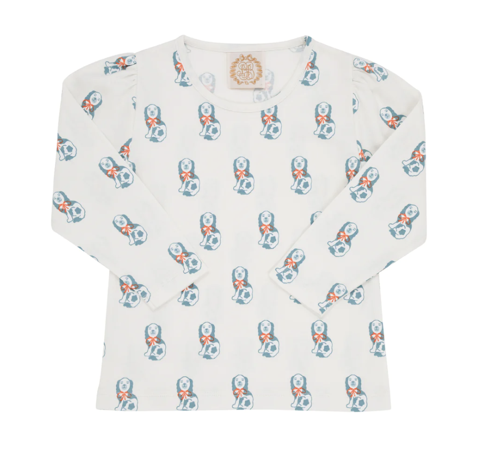 TBBC LS Penny's Play Shirt Happy Hearth Spaniels