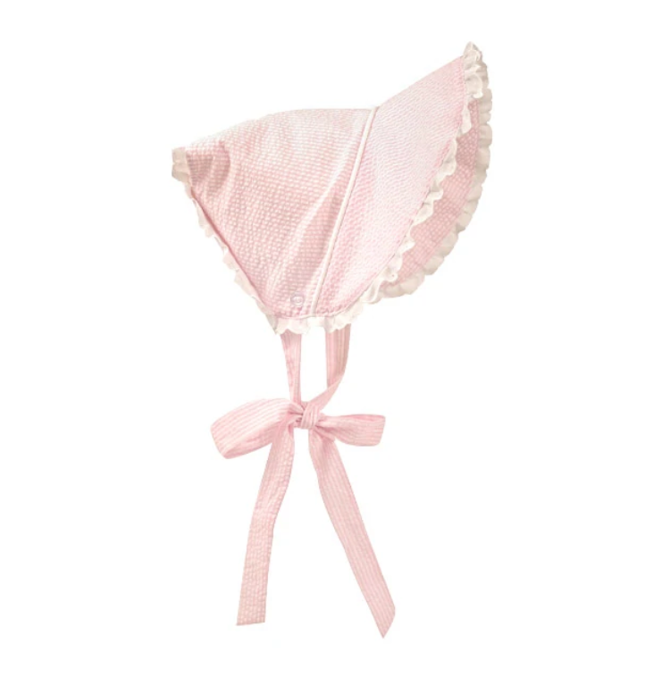 TBBC Catesby Country Club Bonnet- Pink Savannah Seersucker