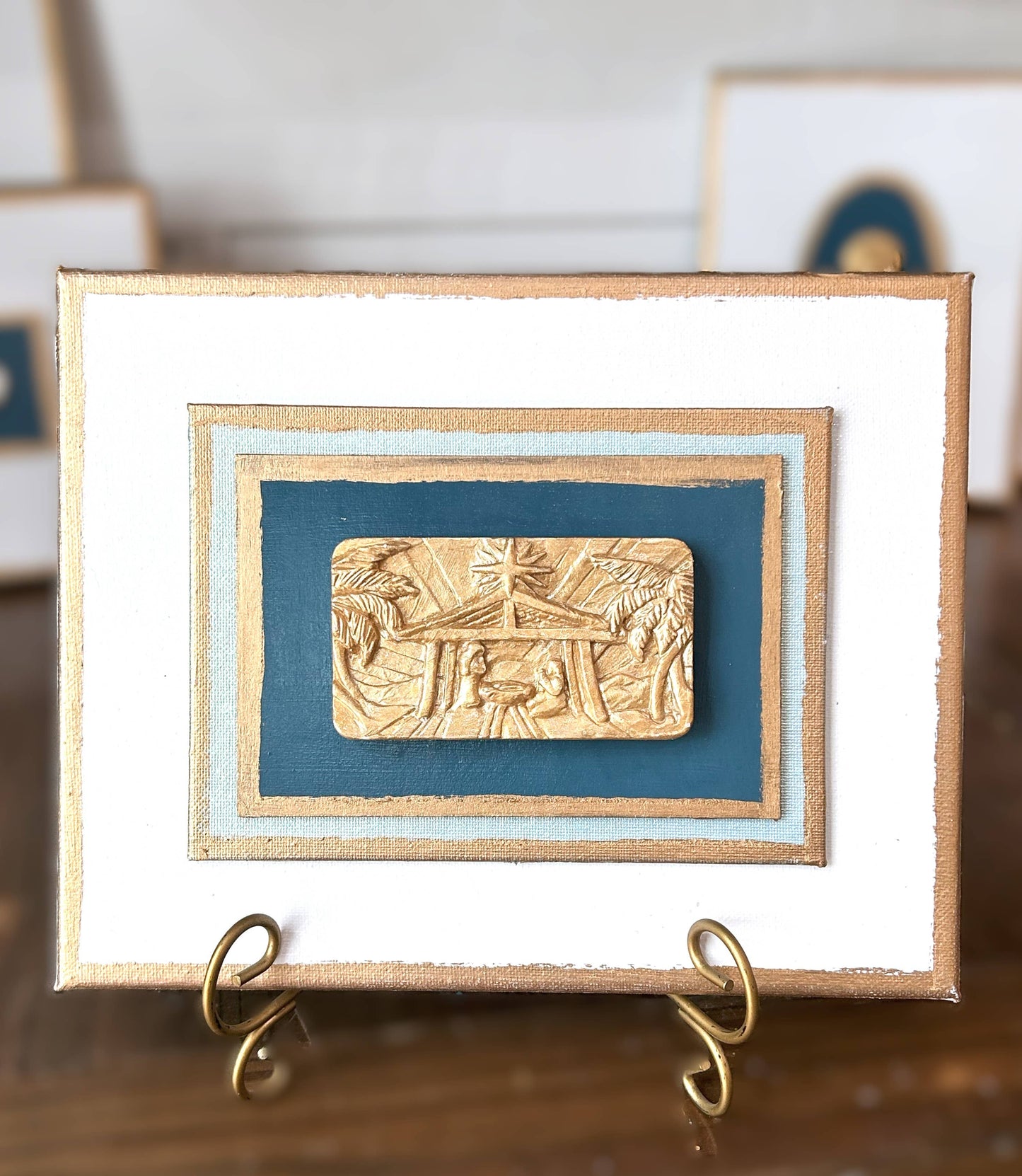 Nativity Intaglios - Gold, White, and Blue