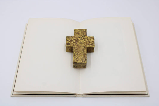 Gold Wooden Cross Decor