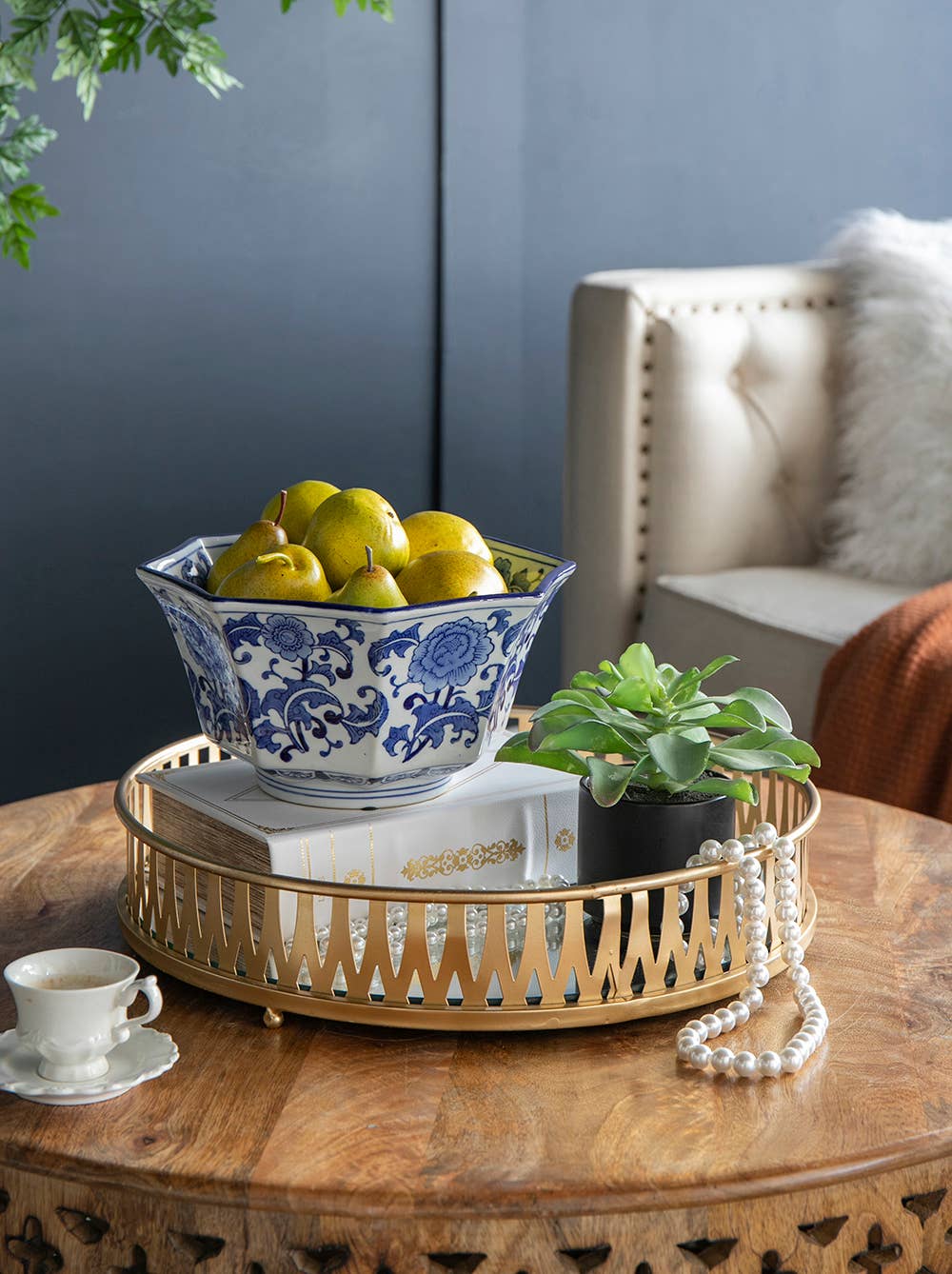 Blue and White Decorative Porcelain Bowl