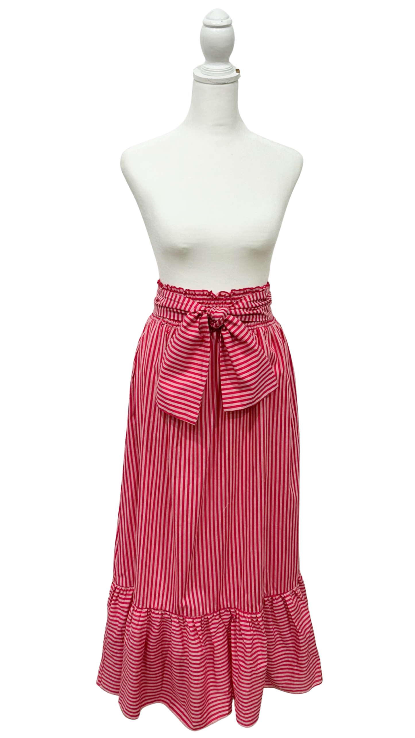Charlene Maxi Skirt - Stripe with Front Tie