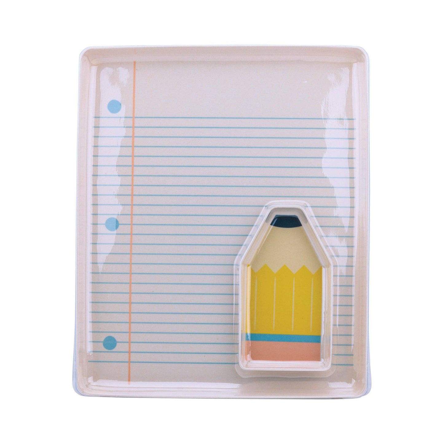 Paper and Pencil Bamboo Tray Set