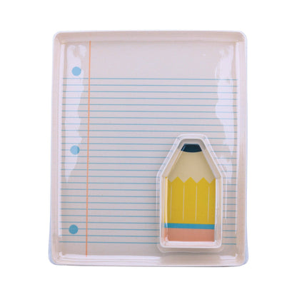 Paper and Pencil Bamboo Tray Set