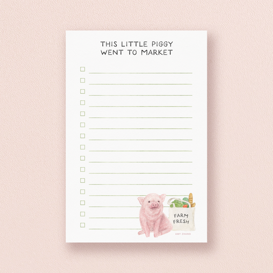 This Little Piggy Grocery Notepad