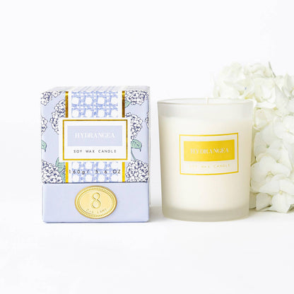 Hydrangea 5.6oz Soy Wax Votive Candle, Boxed