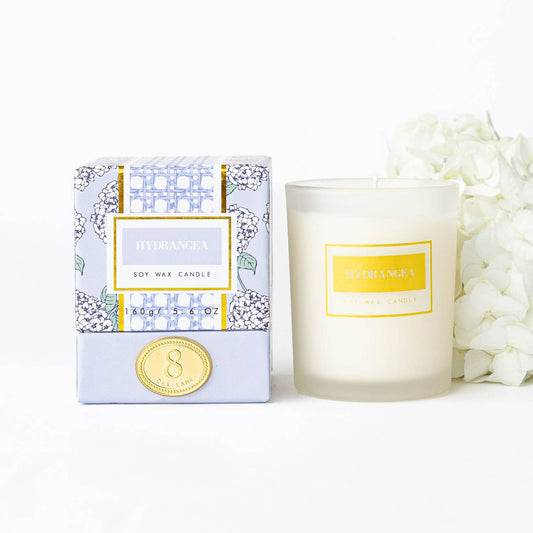 Hydrangea 5.6oz Soy Wax Votive Candle, Boxed