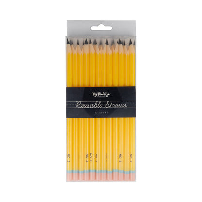 Pencil Reusable Straws (12ct)