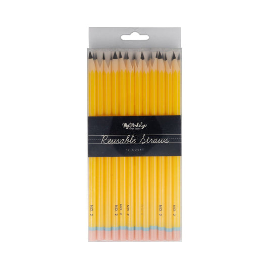 Pencil Reusable Straws (12ct)