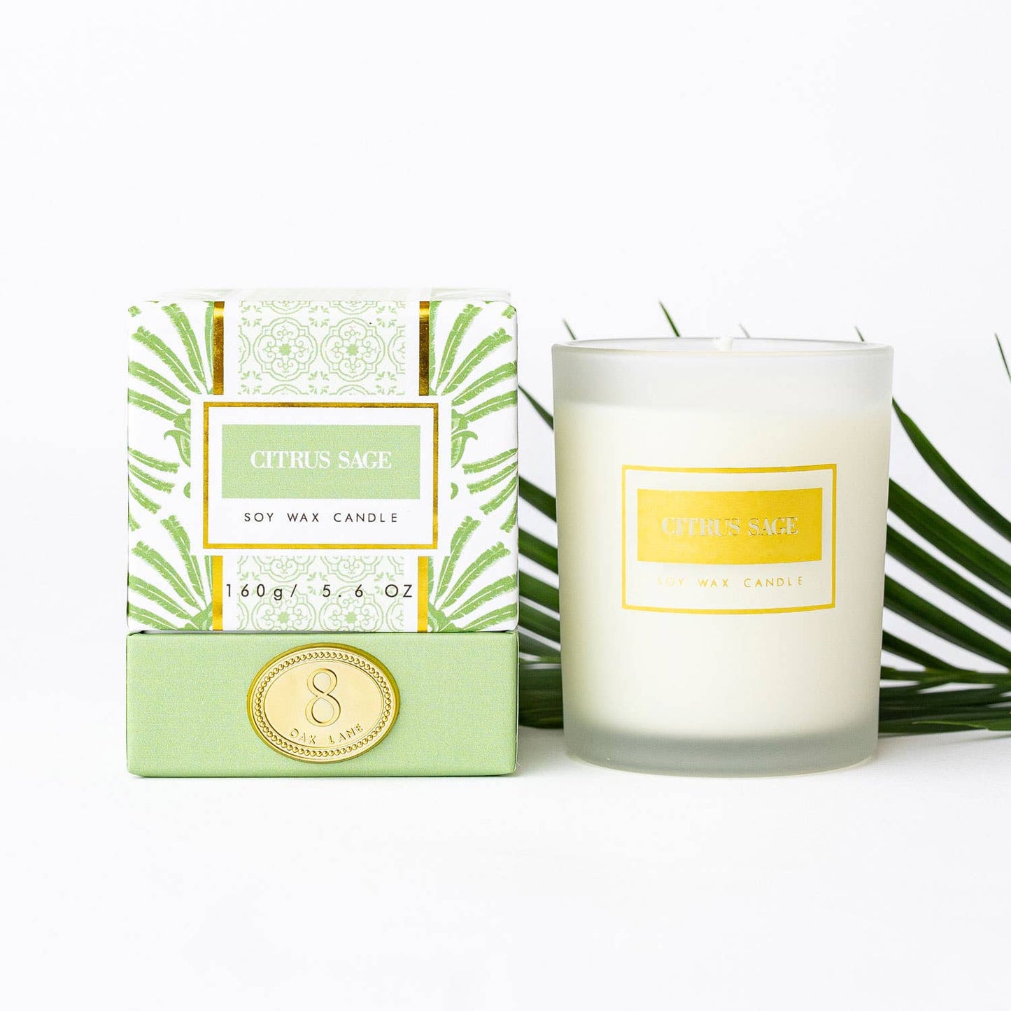 Citrus Sage Boxed Soy Wax Candle, 5.6oz