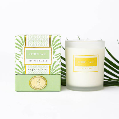 Citrus Sage Boxed Soy Wax Candle, 5.6oz