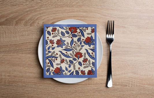 Lotus Paisley Cocktail Napkin (20ct)