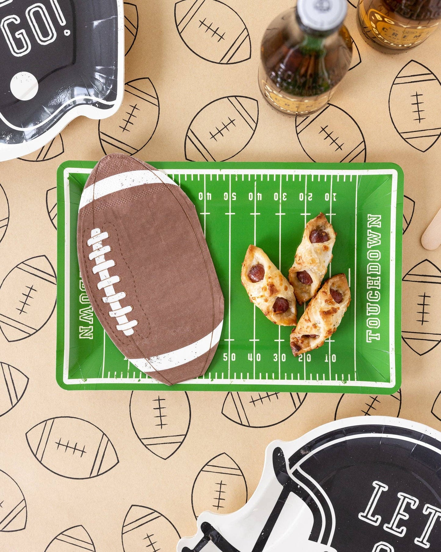 Football Shaped Paper Dinner Napkin (24ct)