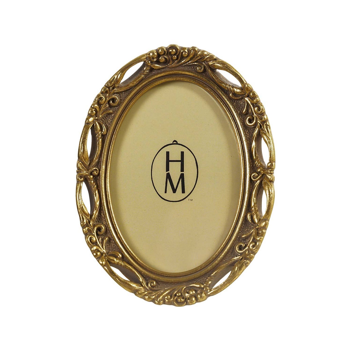 Oval Antique Gold Photo Frame