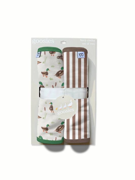 Burp Cloth Set - Mallard Drake Ducks