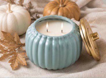 Teal Pumpkin Soy Candle | Coastal Autumn