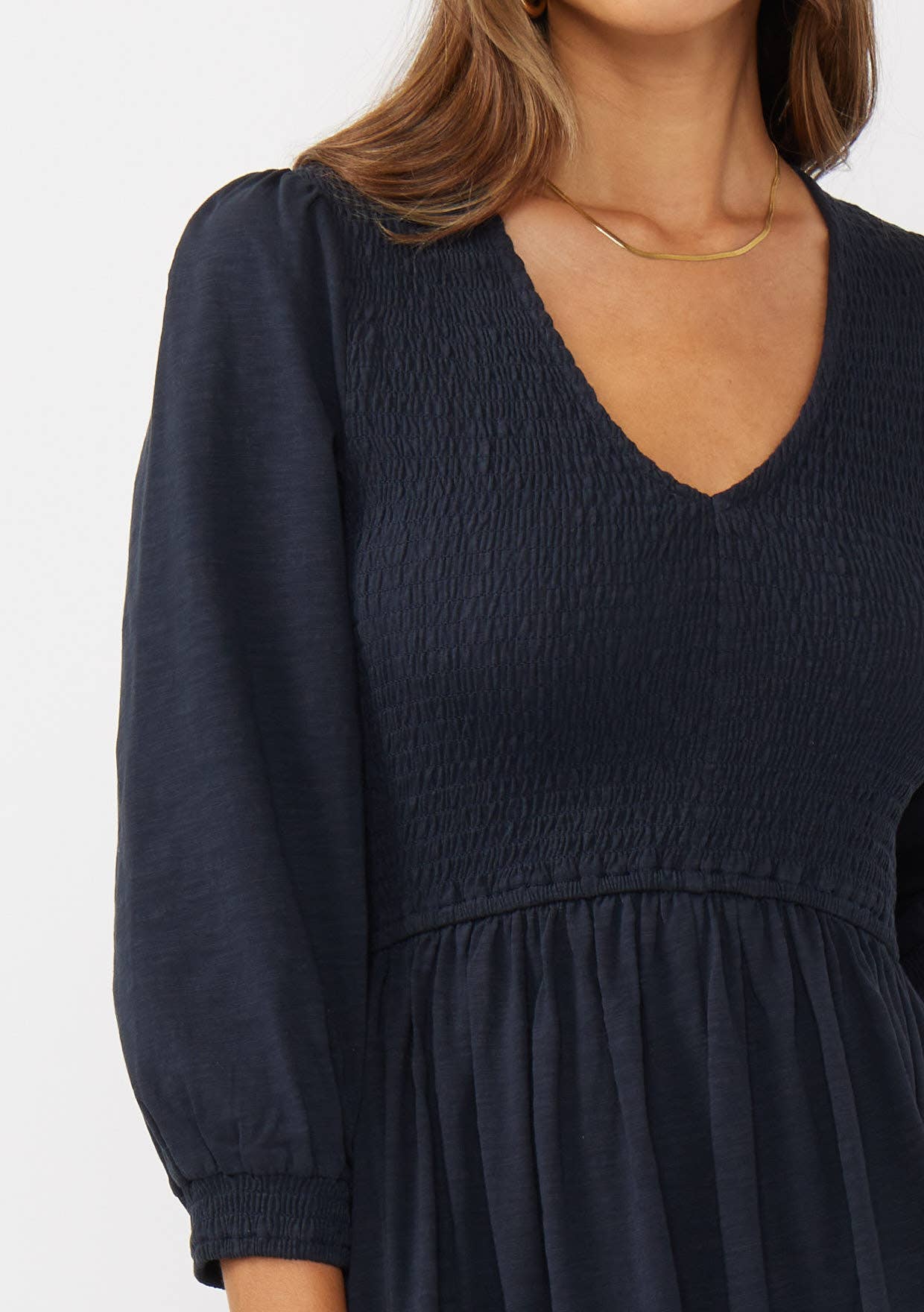Midnight Smocked Maxi Dress