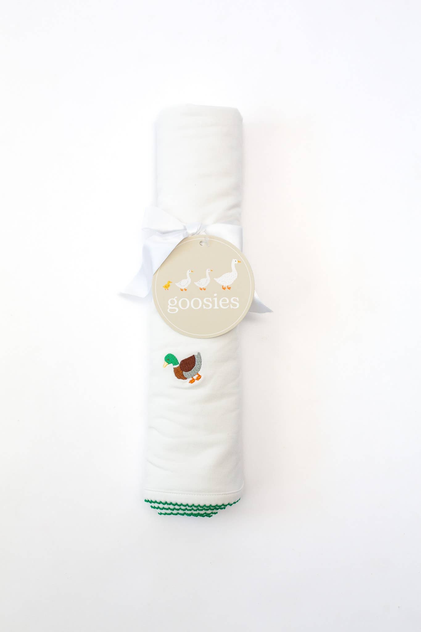 Pip Embroidered Blanket - Mallard Duck