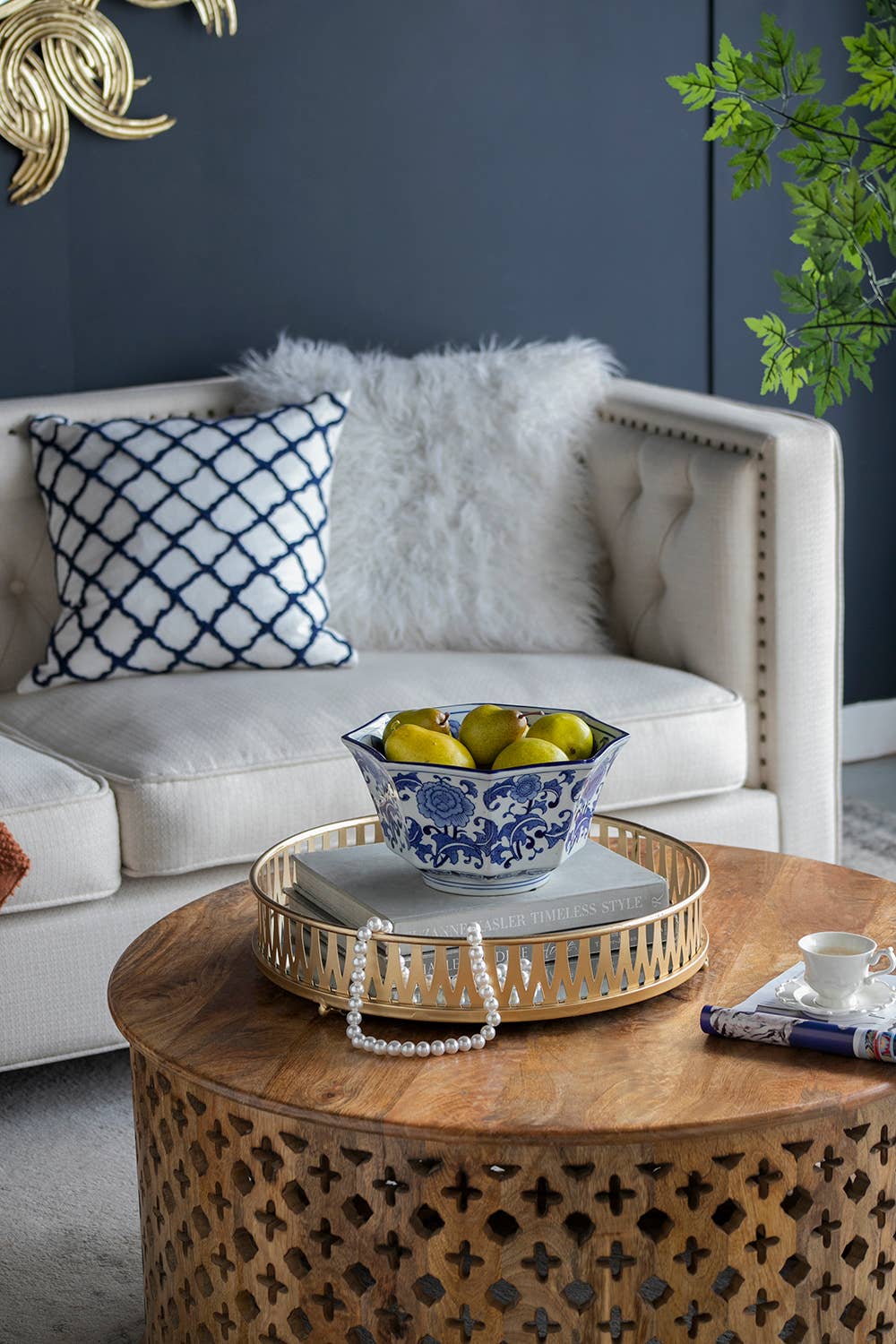 Blue and White Decorative Porcelain Bowl