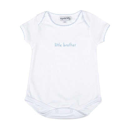 Little Brother Embroidered Lap Bodysuit