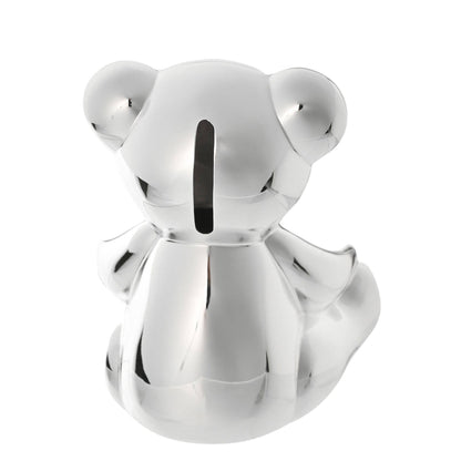 Bambino Silver Plated Teddy Bear Money Box