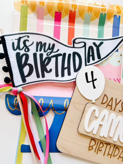 It's My Birthday Felt Flag