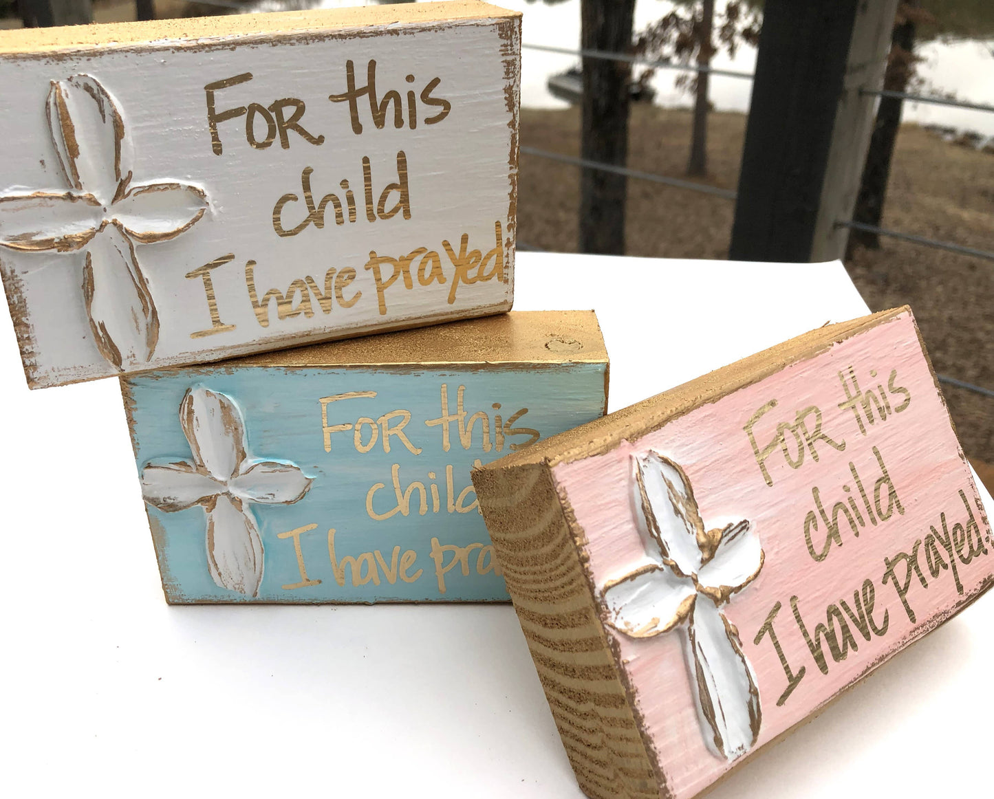 "For This Child" Wood Block Painting Decor