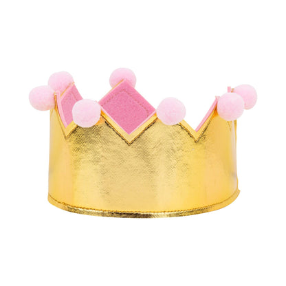 Gold & Pink Princess Birthday Crown